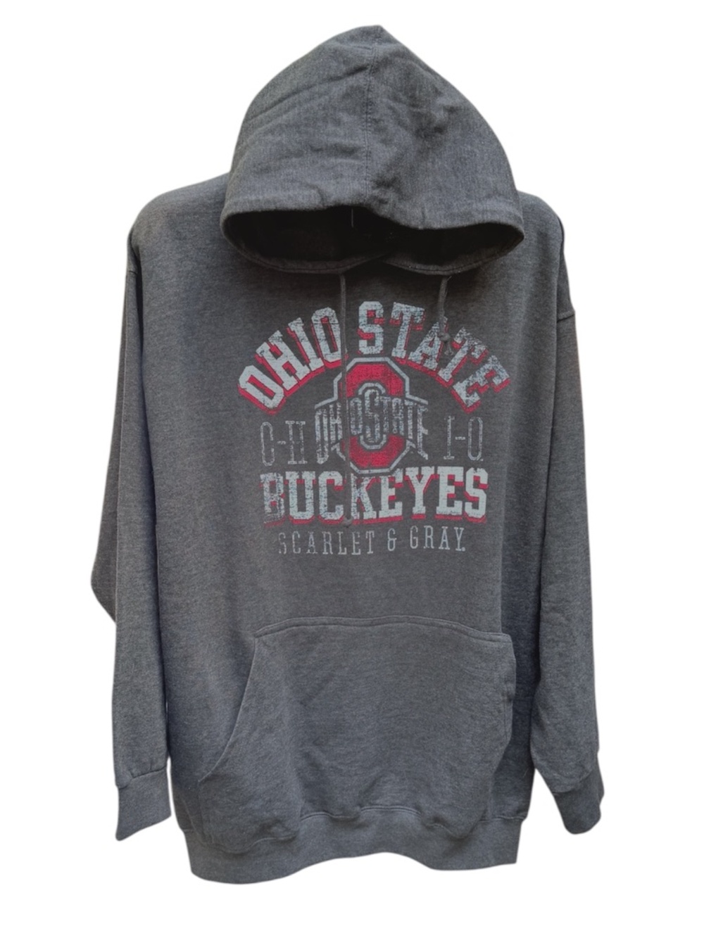 Profile Varsity Mens Ohio State Buckeyes Gray Pullover Hoodie Size 2XL